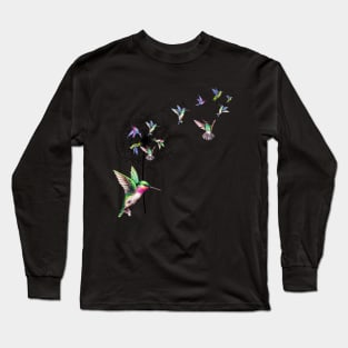 Hummingbird Dandelion Long Sleeve T-Shirt